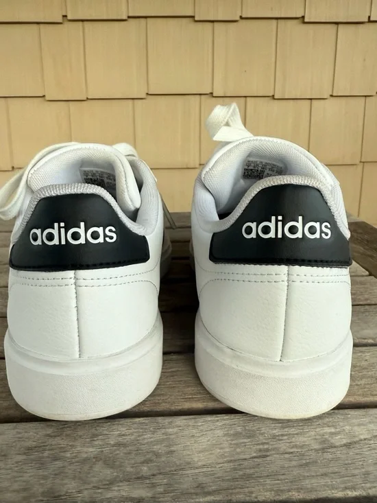 Adidas Grand Court 2.0 White Black Stripe Sneakers Women’s 7 - Picture 6 of 14